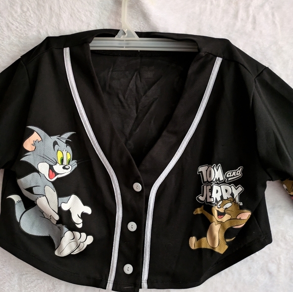 Tom and Jerry jersey size small crop top no tag - Picture 2 of 6